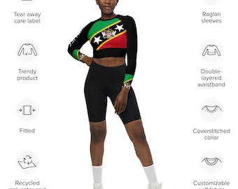 Sexy lise II Recycled long-sleeve crop top