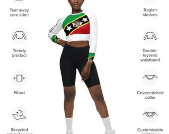 Sexy lise Recycled long-sleeve crop top