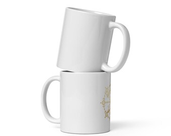 ancestors Velvet White glossy mug