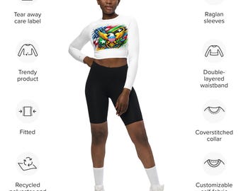 St. Kitts/U.S Virgin Islands Recycled long-sleeve crop top