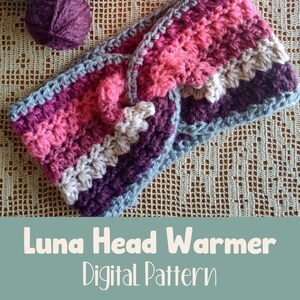 Luna Crochet Head Warmer Pattern (Digital Download)