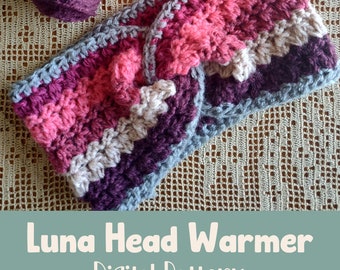 Luna Crochet Head Warmer Pattern (Digital Download)