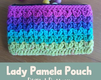 Lady Pamela Crochet Pouch Pattern: Beginner Clutch (Digital Download)