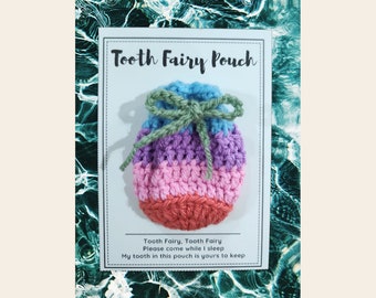 Crochet Tooth Fairy Pouch Crochet Pouch Digital Pattern Crochet Pattern Tooth Fairy Pouch