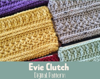 Evie Clutch Crochet Pattern: Beginner/Intermediate (Digital Download)