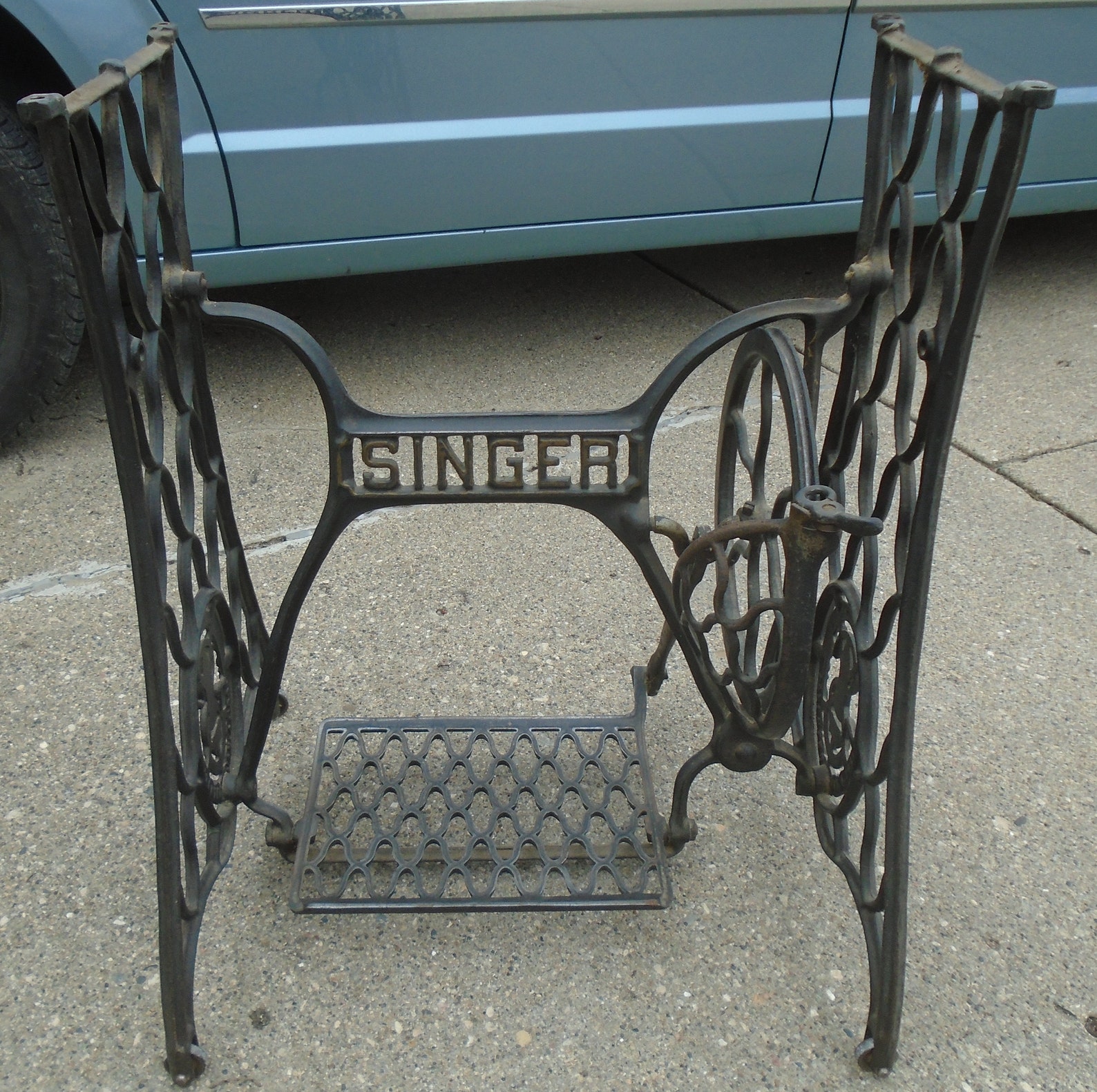 Antique Cast Iron 1902 Singer Treadle Sewing Machine Base Etsy