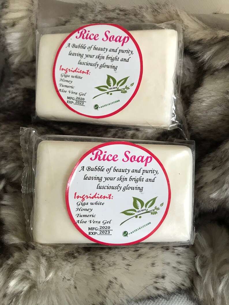 Skin Brightening Organic rice soap/Skin Whitening/lightening Etsy