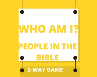 Who Am I - People in the Bible - Bingo Game and a Question and Answer Game with Variations