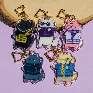 Sorcerer Curse Cat Acrylic Charm Keychain