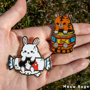 White Rabbit Candy and Tiger Balm Enamel Pin
