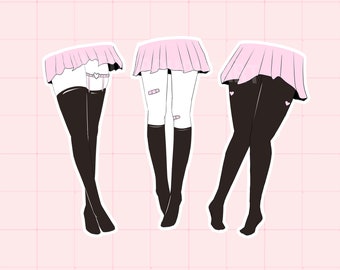 anime thigh highs etsy