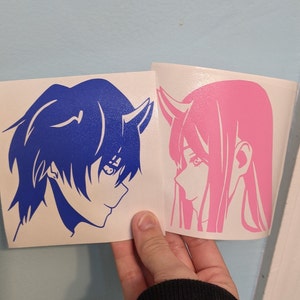 Zero Two and Hiro Vinyl Decal