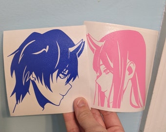 Zero Two et Hiro Vinyl Decal