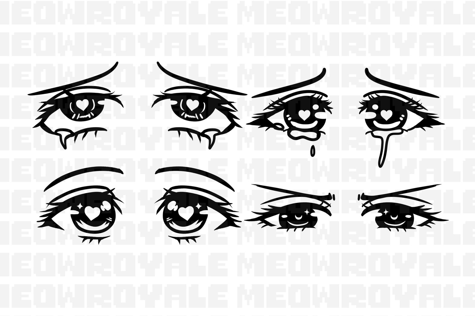 Anime Eyes Vinyl Decal/ Sticker/ Waterproof/ Lewd/ Ahegao Etsy