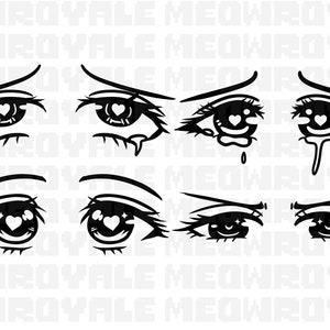 Anime Eyes Vinyl Decal/ Sticker/ Waterproof/ Lewd/ Ahegao