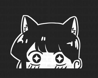 Komi Cat Ear Vinyl Decal Peeke / Sticker / Waterdicht