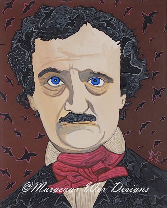 Edgar Allan Poe Art Print Inspired by Edgar Allan Poe the Etsy