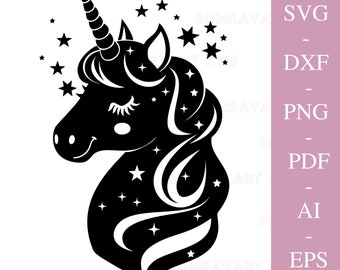 Archivos SVG de unicornio para Cricut, diseños de sublimación Png de unicornio, diseño de cumpleaños de unicornio, diseño de taza de unicornio, imágenes prediseñadas de pegatinas de unicornio