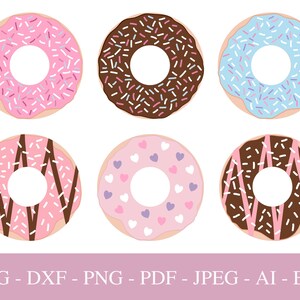 Donuts SVG Files For Cricut, Donut Png Dxf Pdf, Donuts Clipart SVG Cut Files, Donut Decoration Popular Svg, Bakery Svg, Digital Download.
