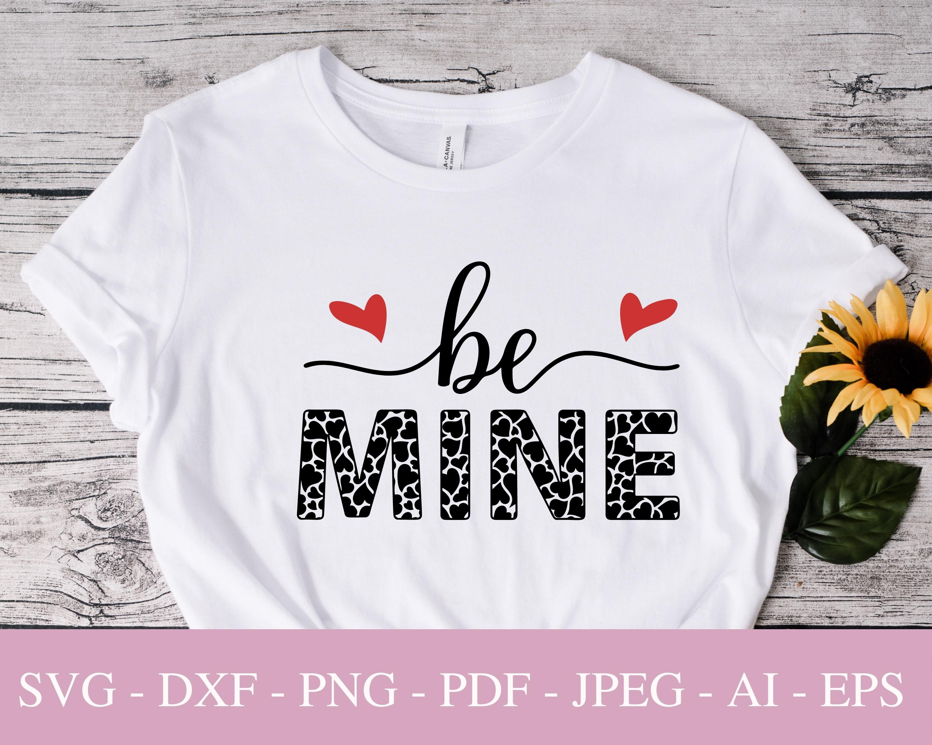 Be Mine Hearts Svg Files for Cricut Valentines Day PNG Love | Etsy