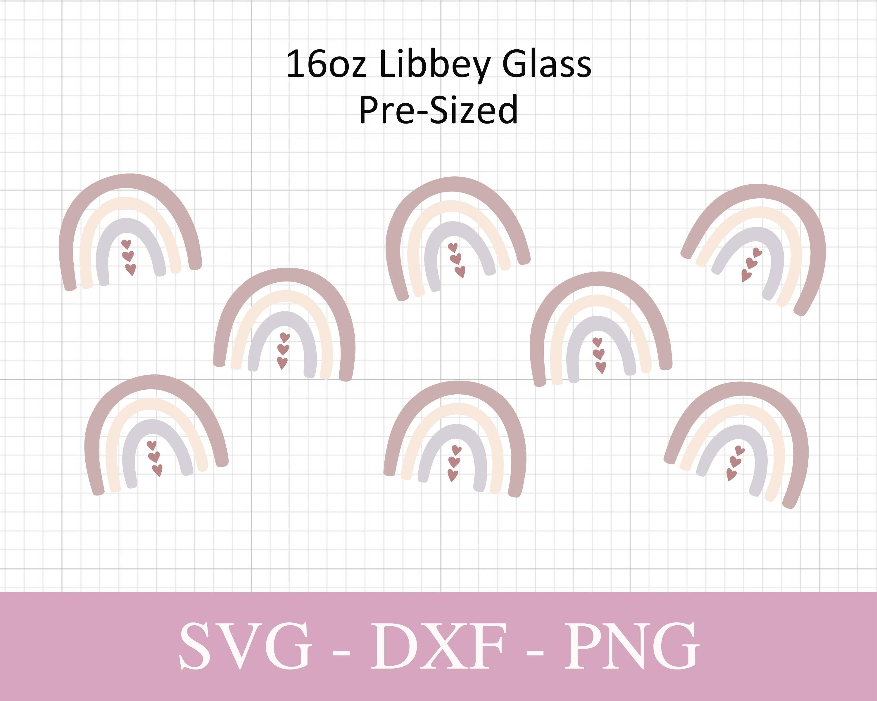 16oz Rainbow Libbey Glass Svg I Summer Can Glass SVG I Boho Svg Files ...