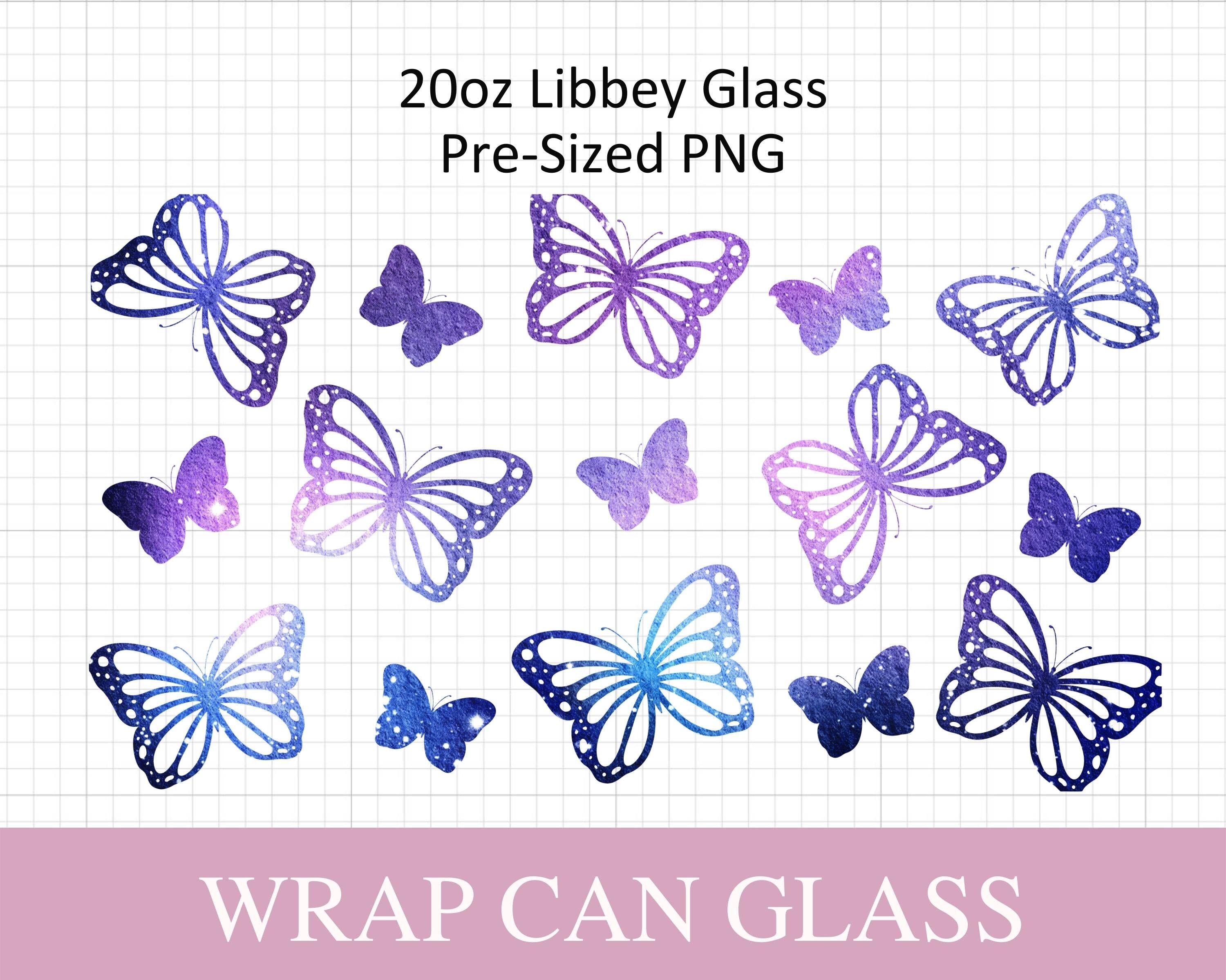20oz Butterfly Libbey Glass Svg I Butterflies Can Glass SVG I Svg Files ...