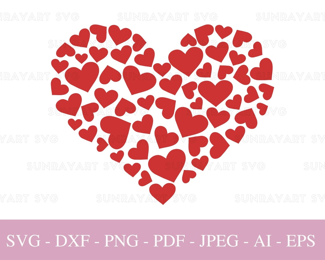 Heart Svg Files for Cricut, Valentines Day PNG, Love SVG Cut File ...