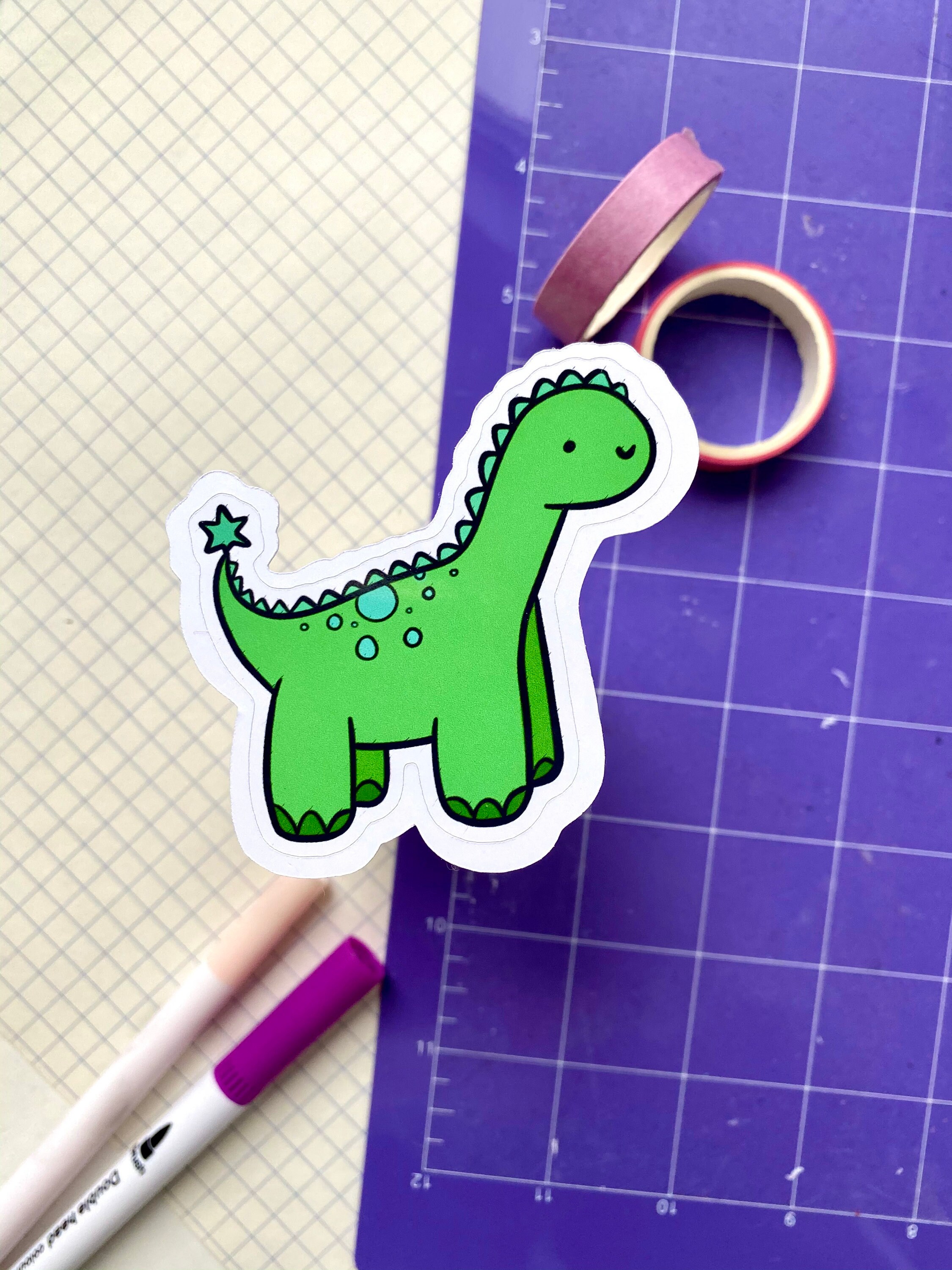 Dan der Dapper Dino Aufkleber VioletRae Studios / Aufkleber | Etsy