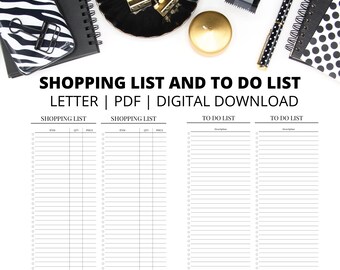Boodschappenlijstje | Takenlijst | Lettergrootte | Pdf | Direct digitaal downloaden