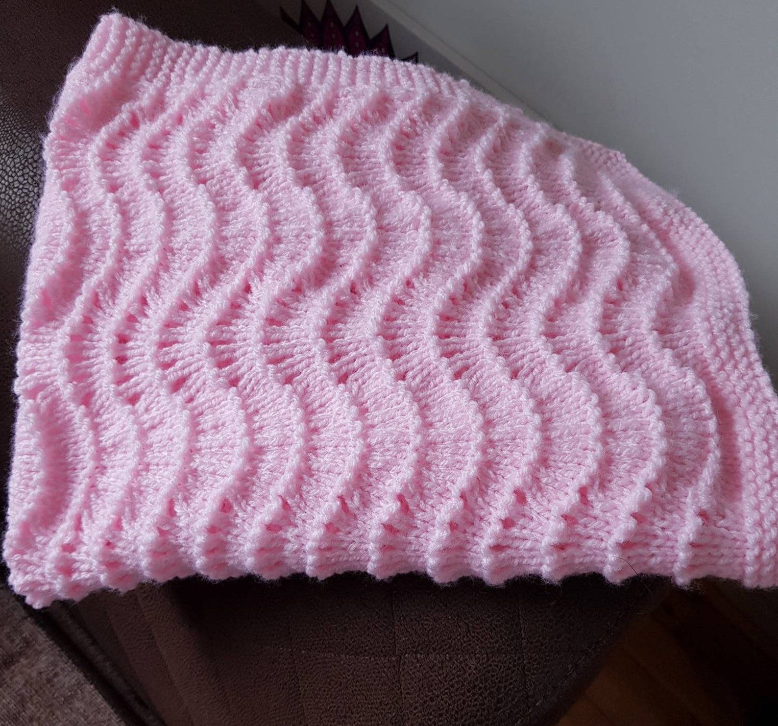 Feather and fan baby blanket Etsy