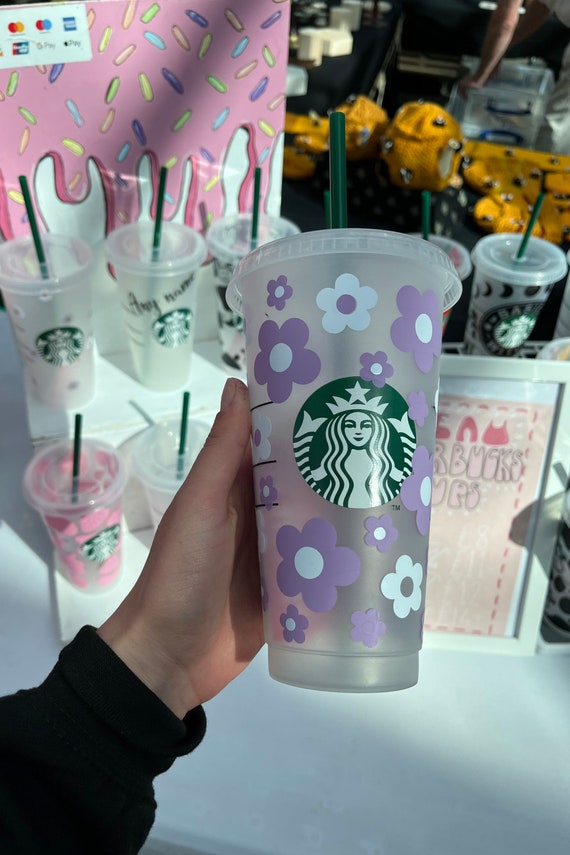 Glittered Purple Starbucks Cold Cup, Coffee Cup, Custom Starbucks Cold Cup, Purple, Name Personalized Tumbler, Custom Gift, Birthday