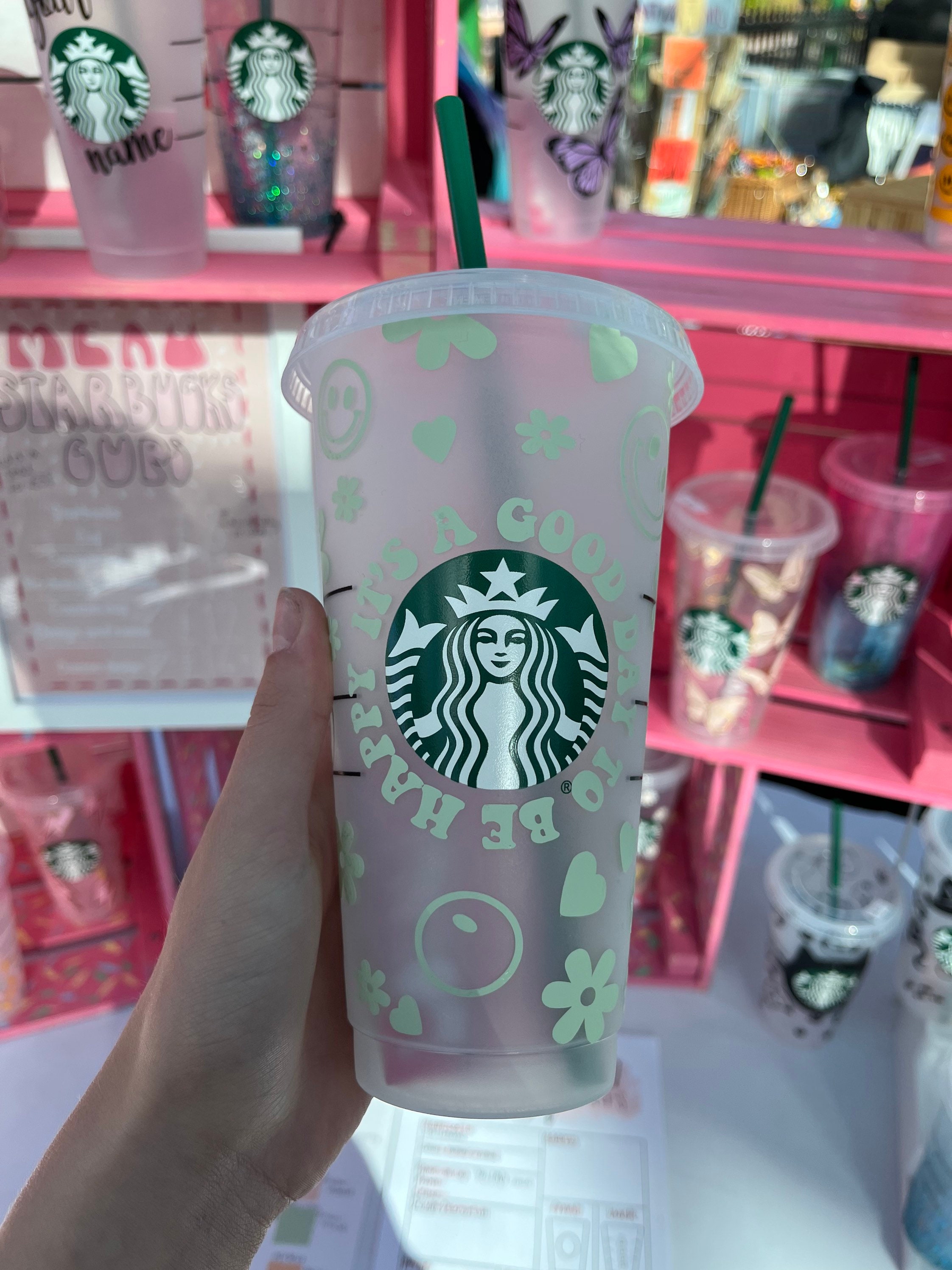 Preppy Starbucks Cold Cup  HPK Personalized Products