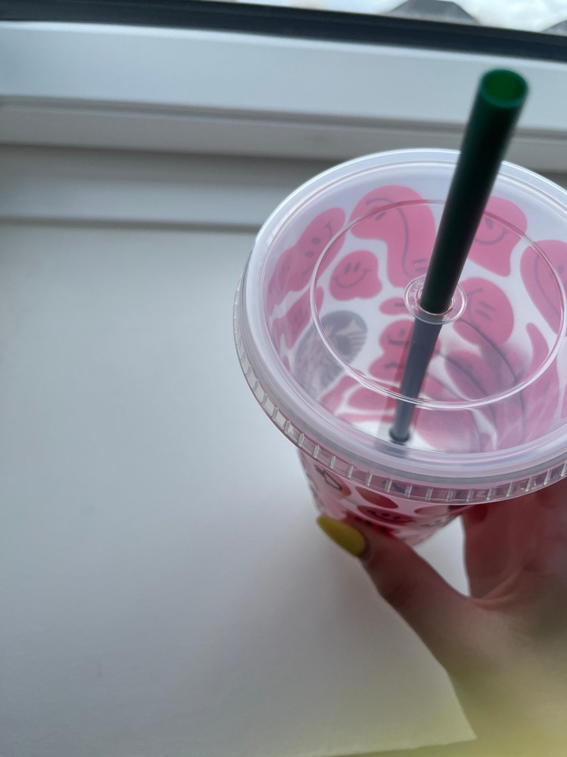 Starbucks Cupsmiley Face Starbucks Cup Pink Cold Cup Etsy UK