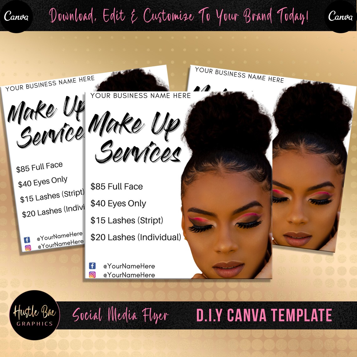 Social Media Flyer/ Makeup Artist Flyer/ Price List / Etsy