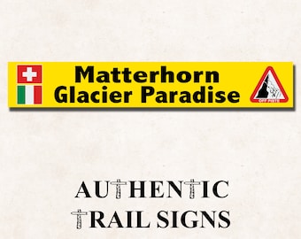 Matterhorn (Switzerland) Sign- European Mountain Series from Authentic Trail Signs