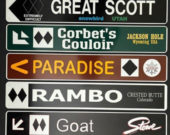 United States Mountain "Scariest Trails" Signs from Authentic Trail Signs