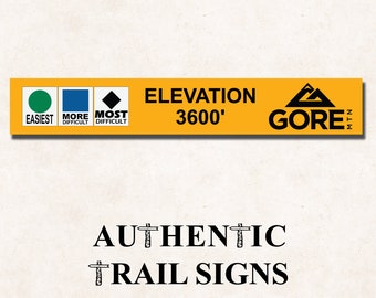 Gore Mountain Elevation- Trail Sign from Authentic Trail Signs