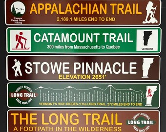 Eastern US Hiking and Ski Trail Signs from Authentic Trail Signs
