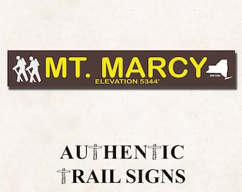 Mount Marcy Elevation Hiking- Trail Sign from Authentic Trail Signs