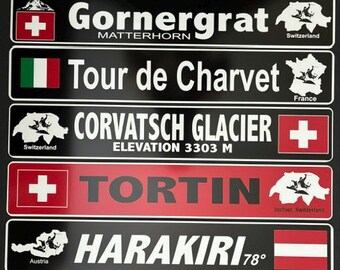 European Mountain Famous Signs from Authentic Trail Signs