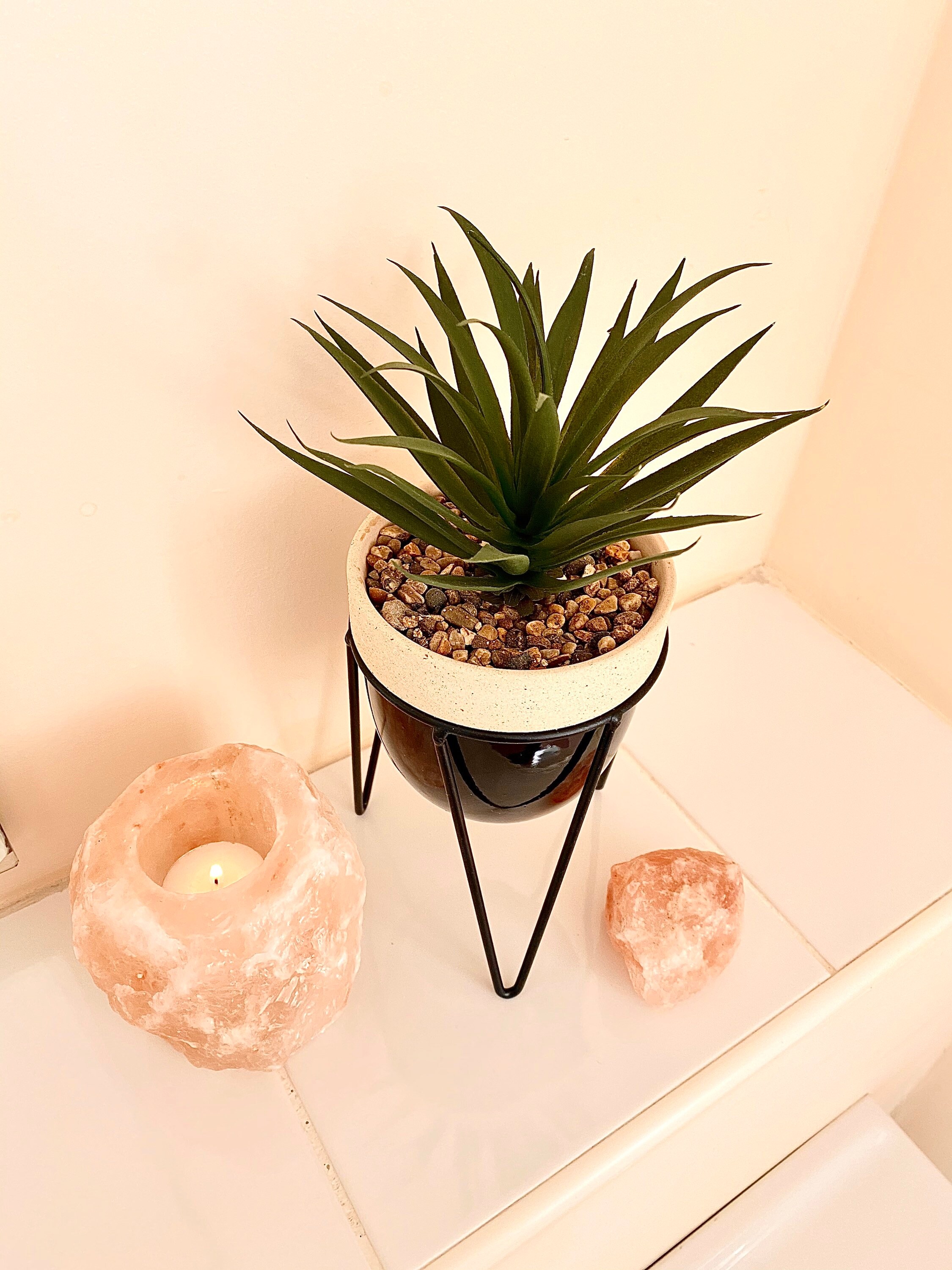 Artificial Plant With Stand Black Plant Pot With Artificial Etsy