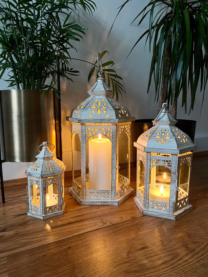Gold Brushed Lantern Home Lanterns for Candles Tealight Etsy