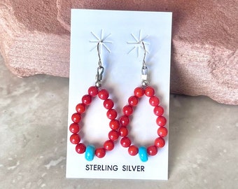 Orecchini A Perno Con Grappolo Di Turchese Naturale Navajo E - Foto 10