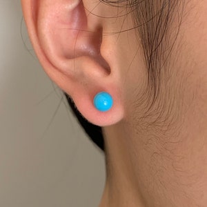 Handmade Southwestern Turquoise & Sterling Silver Stud Earrings