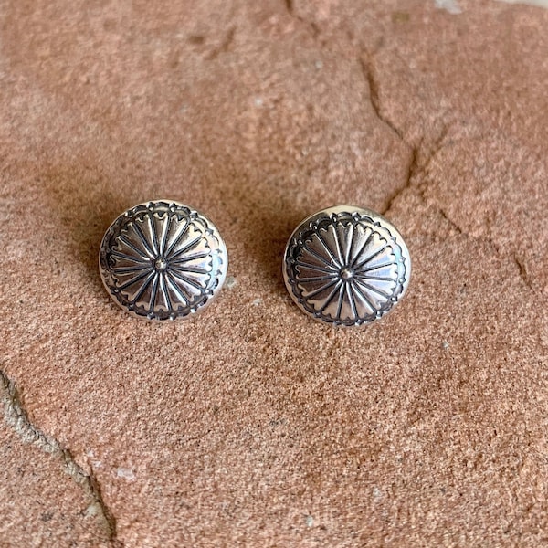 Handmade Southwestern Sterling Silver Stud Earrings