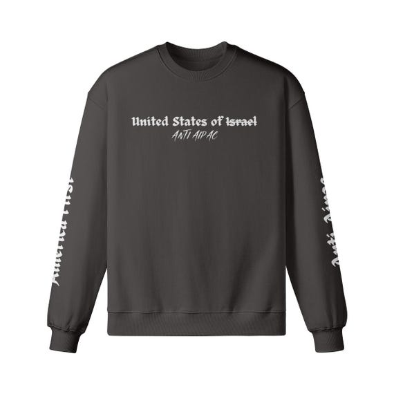 America First/Anti-Aipac Cotton Crewneck