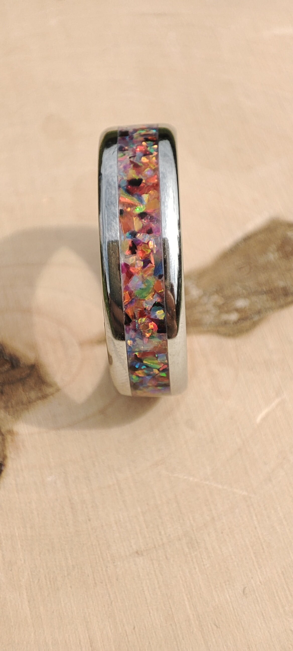 Confetti Opal Inlay Ring