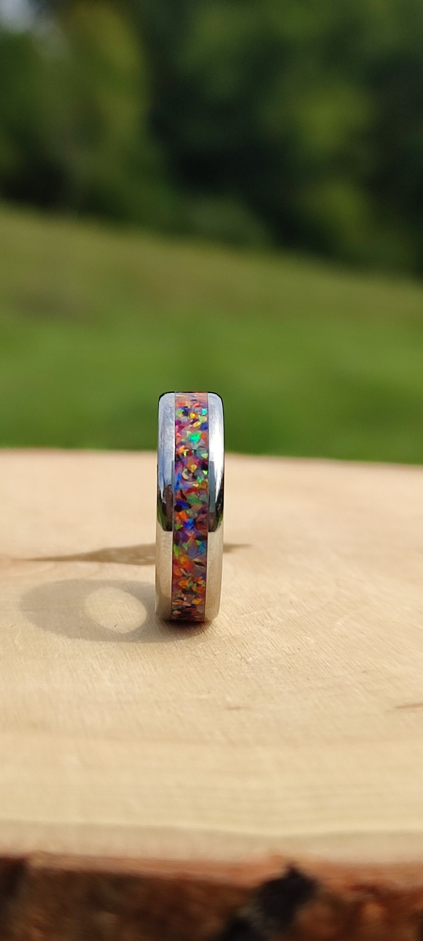 Confetti Opal Inlay Ring