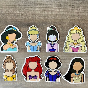 Disney Princess Silhouette Stickers - Disney Inspired