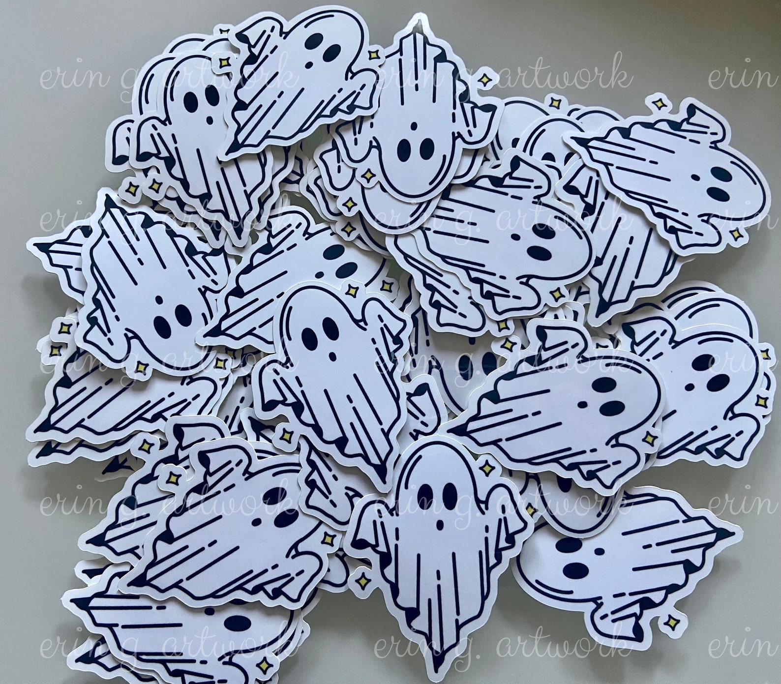 Sticker Ghost Design Ghost Stickers Sticker Pack Cute Ghosts Halloween - Etsy